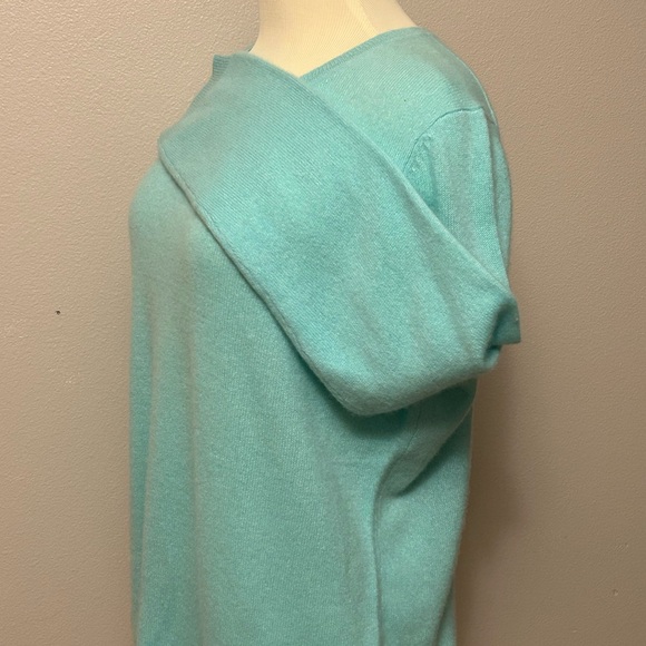 NWT! Charter Club Cashmere Crew Neck Sweater Aqua Size XL - Picture 3 of 7